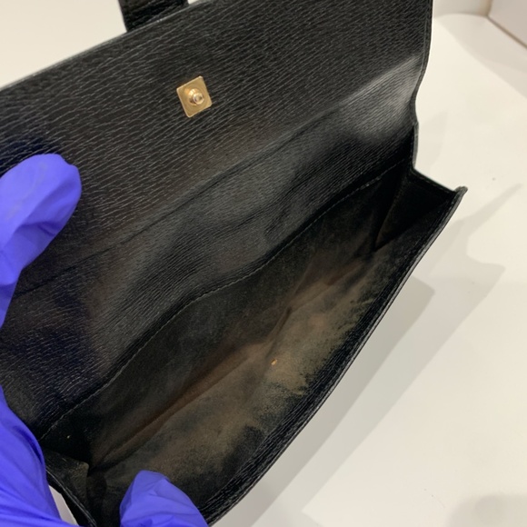 Gucci Black G Metallic Logo Long Wallet Sku#85429 (Gently used, snap loose) - Picture 14 of 15